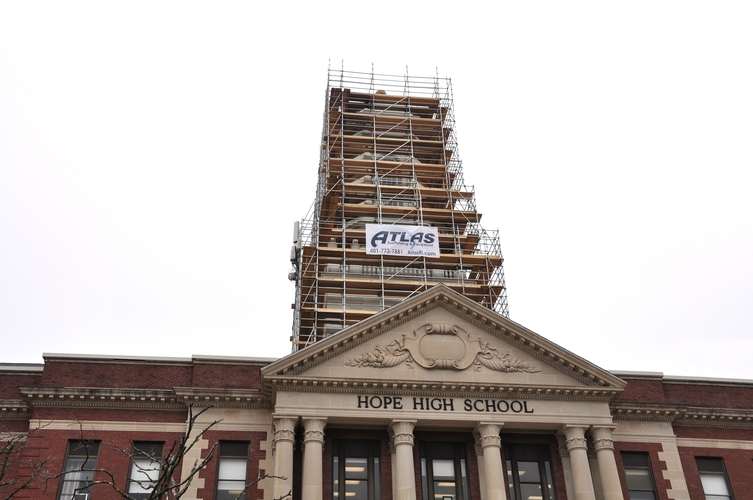 Atlas thrives on complex jobs like the cupola at Hope High School